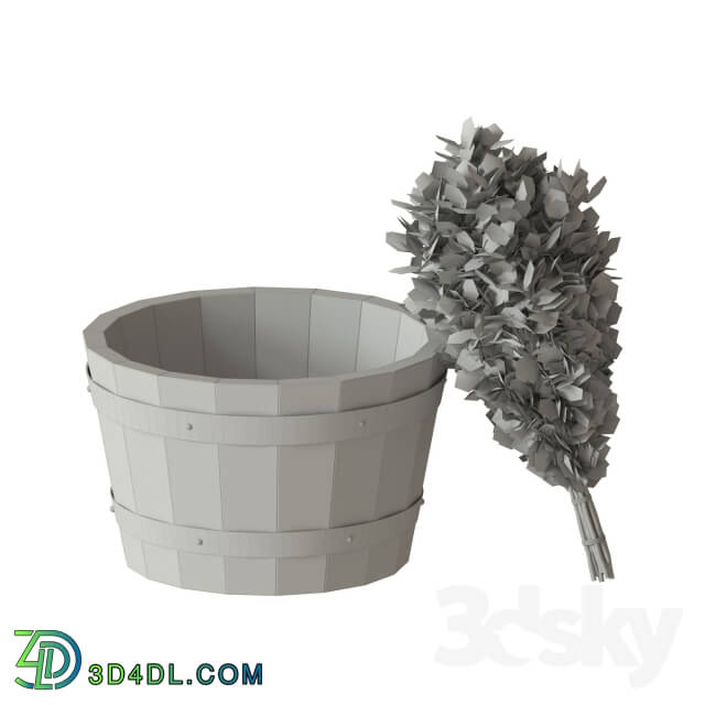 Other decorative objects - Bath broom and tub