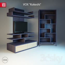 Wardrobe _ Display cabinets - kokeshi_regal_biblioteczny_ regal _tv 
