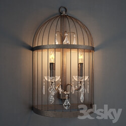 Wall light - GRAMERCY HOME - BIRDCAGE CRYSTAL SCONCE SN008-2-ABG 