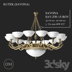 Ceiling light - KUTEK _SAVONA_ SAV-ZW-15-ROV 