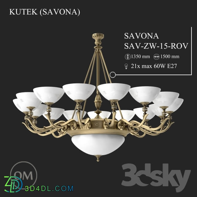 Ceiling light - KUTEK _SAVONA_ SAV-ZW-15-ROV