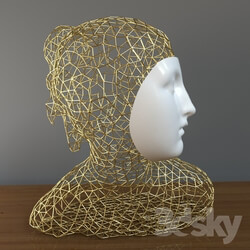 Sculpture - Modern Wire Nymph Sculpture 