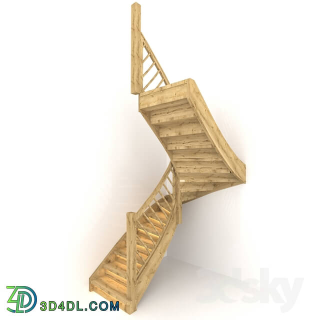 Staircase - Wooden front staircase