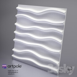 3D panel - 3d plaster panel Stems from Artpole 