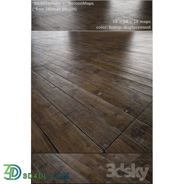 Floor coverings - Antique oak parquet - MultiTexture