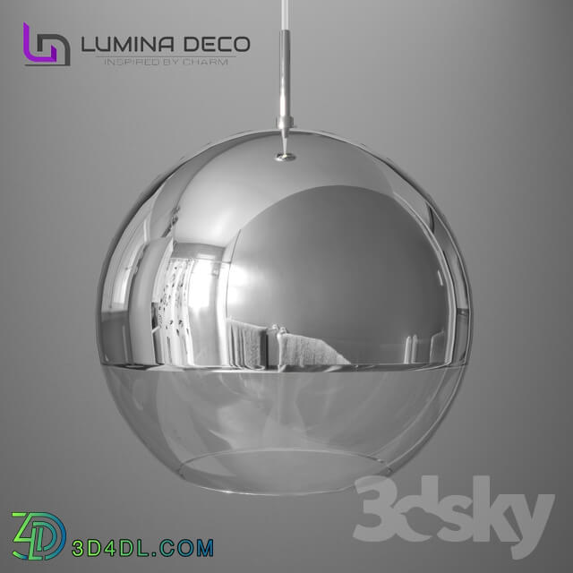Ceiling light - _OM_ Pendant lamp Lumina Deco Veroni D20 chrome