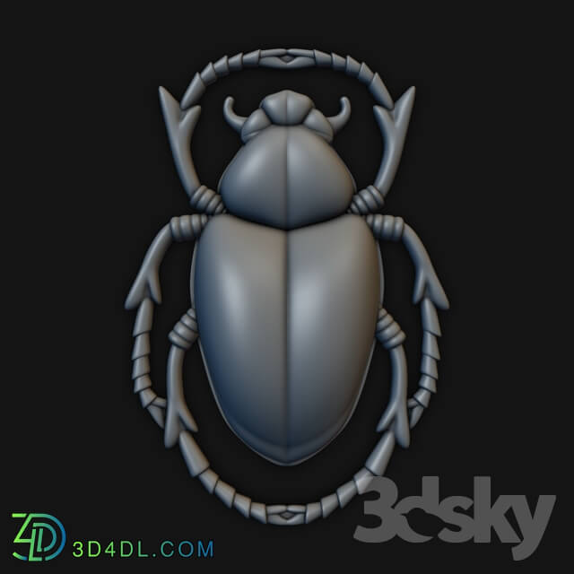 Decorative plaster - scarab beetle