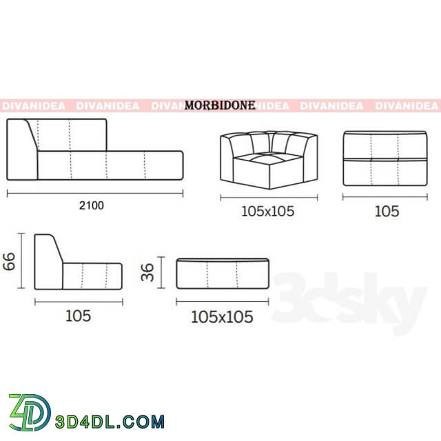 Sofa - Divanidea_MORBIDONE