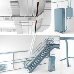 Miscellaneous - Set for the loft _ventilation_ wires_ stairs_ heating_ 