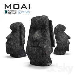 Sculpture - MOAI HEAD 
