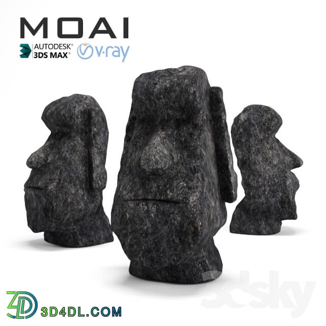 Sculpture - MOAI HEAD