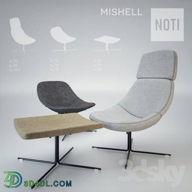 Arm chair - Noti Mishell Armchair Legs