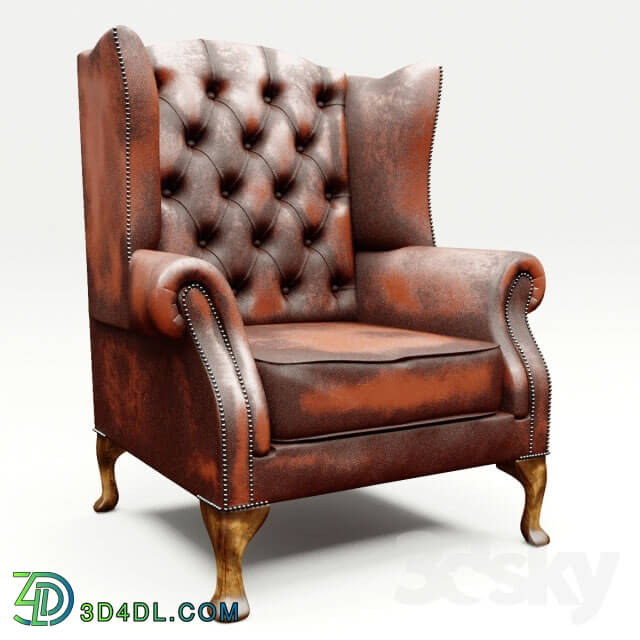 Arm chair - chesterfield Queen Anne