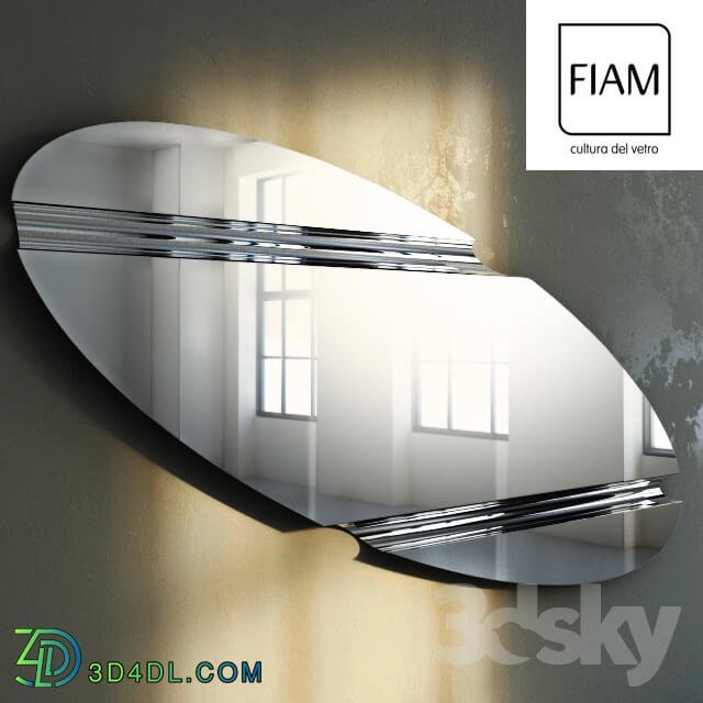 Mirror - Fiam Mirror - The Wing Elliptical Wall Mirror