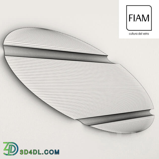 Mirror - Fiam Mirror - The Wing Elliptical Wall Mirror