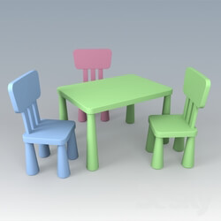 Table _ Chair - Ikea Children_s furniture series of Mammut 