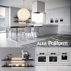 Kitchen - Kitchen Poliform Varenna Alea 3 _vray GGX_ corona PBR_ 