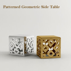 Table - patterned geometric side table 