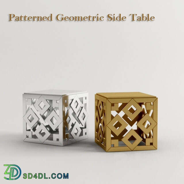 Table - patterned geometric side table