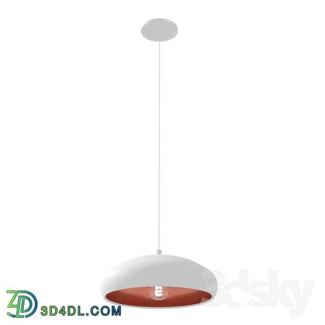 Ceiling light - 94606 Suspension MOGANO 1_ 1х60W _E27__ Ø400_ steel_ white_ copper