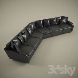 Sofa - Leather Couch 