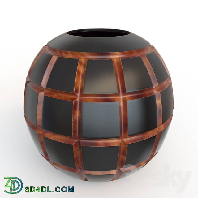 Vase - A wooden vase made of mango