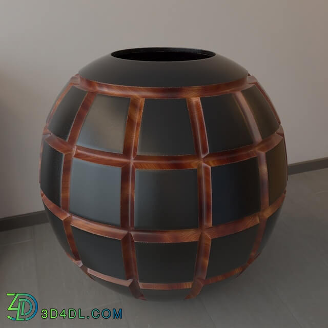 Vase - A wooden vase made of mango