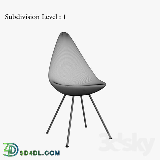 Chair - Fritz Hansen Drop Chair Free Model