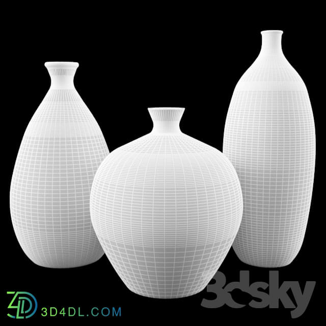 Vase - Ceramic White Vases