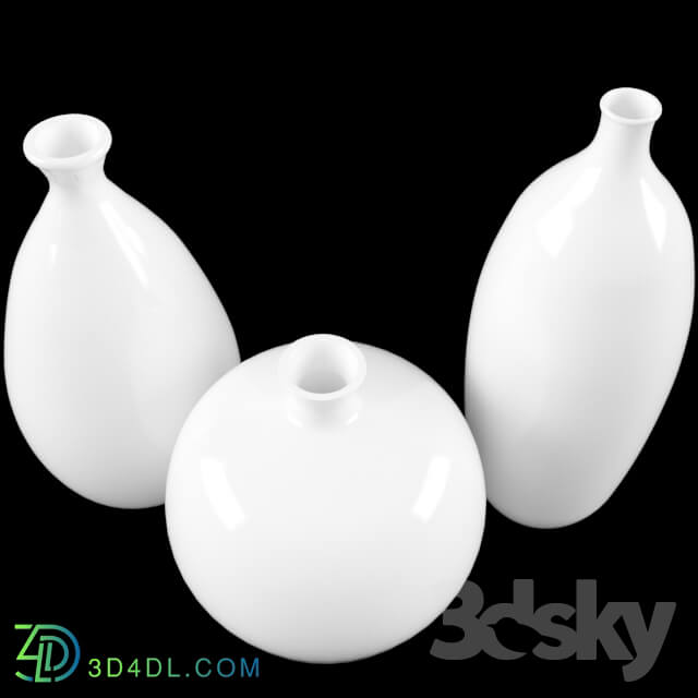 Vase - Ceramic White Vases