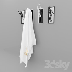 Bathroom accessories - Curly Hangers with Towel 
