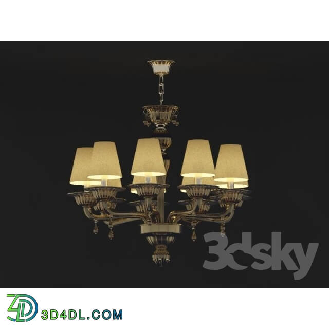 Ceiling light - Murano Cristallo Oro