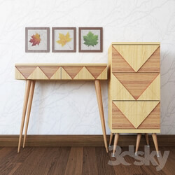 Sideboard _ Chest of drawer - Chest _quot_SLIM WOO_quot_ and the console _quot_Woo Desk_quot_ 