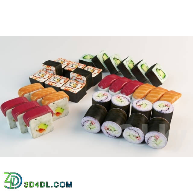 Food and drinks - Set Sushi rolls and sushi
