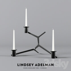 Other decorative objects - Agnes Candelabra Table - 3 Candles 