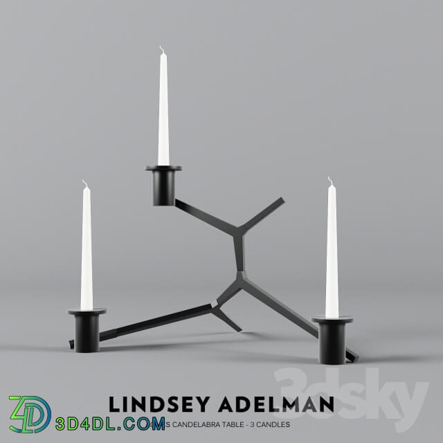 Other decorative objects - Agnes Candelabra Table - 3 Candles