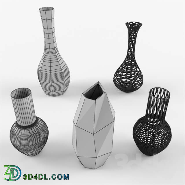 Vase - a set of black vases