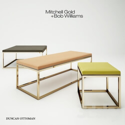 Other soft seating - Duncan Ottoman mitchell _ gold 