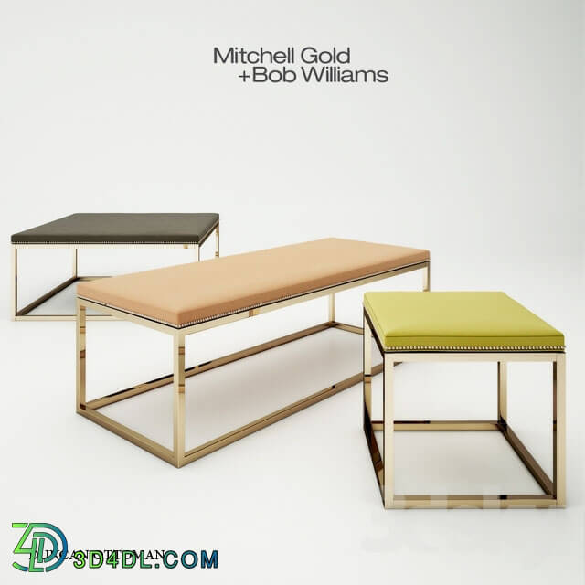 Other soft seating - Duncan Ottoman mitchell _ gold