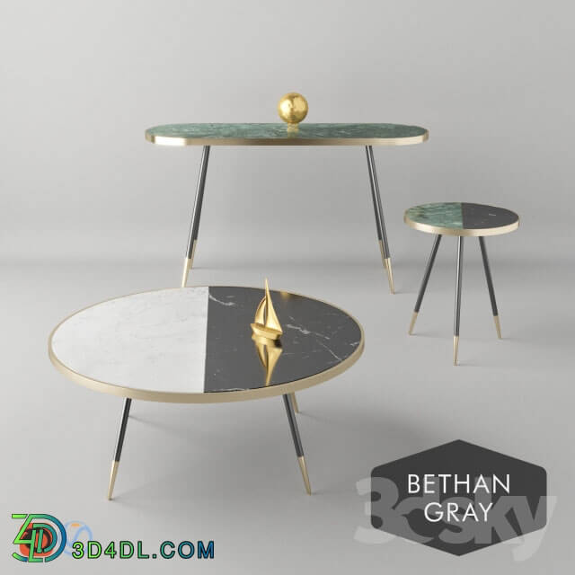 Table - Collection tables Bethan gray Band coffee table