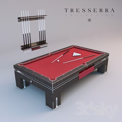 Billiards - Pool table and cue rack Tresserra Bolero. Pool table and Cue Rack. 