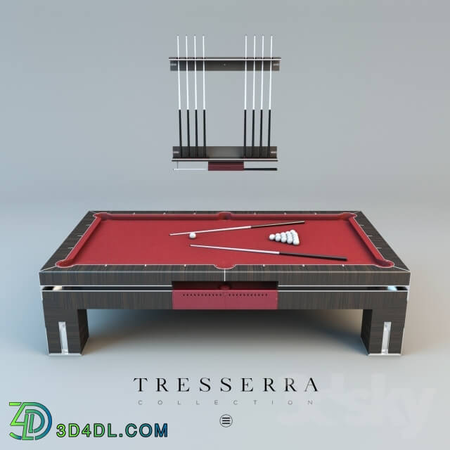 Billiards - Pool table and cue rack Tresserra Bolero. Pool table and Cue Rack.