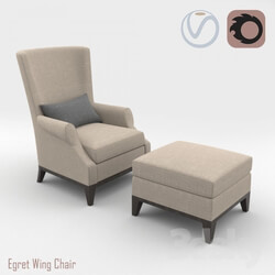 Arm chair - Armchair EGRET WING CHAIR DONGHIA 