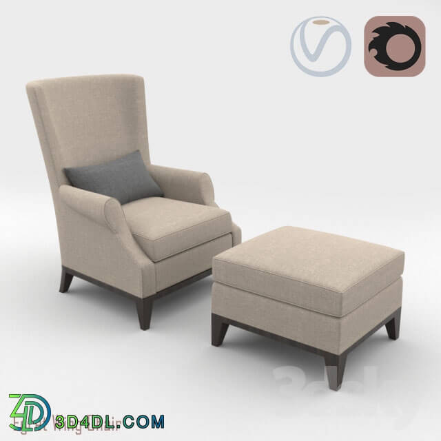 Arm chair - Armchair EGRET WING CHAIR DONGHIA