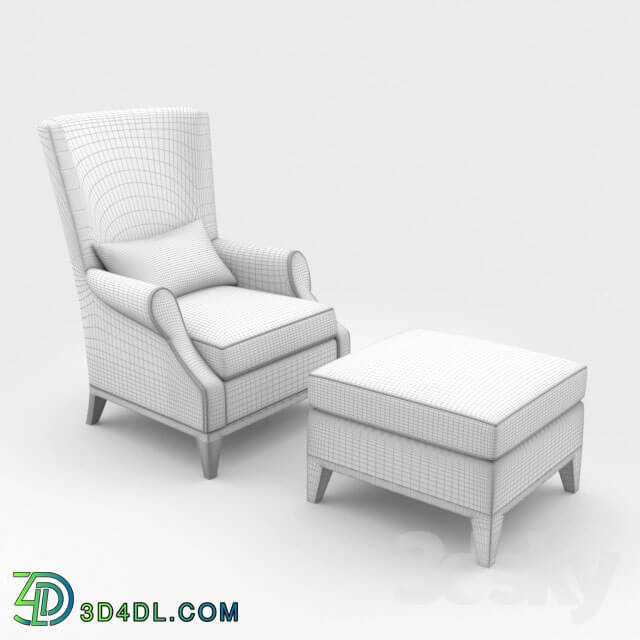 Arm chair - Armchair EGRET WING CHAIR DONGHIA