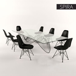 Table _ Chair - Spira Table _ Eames Plastic Chair 
