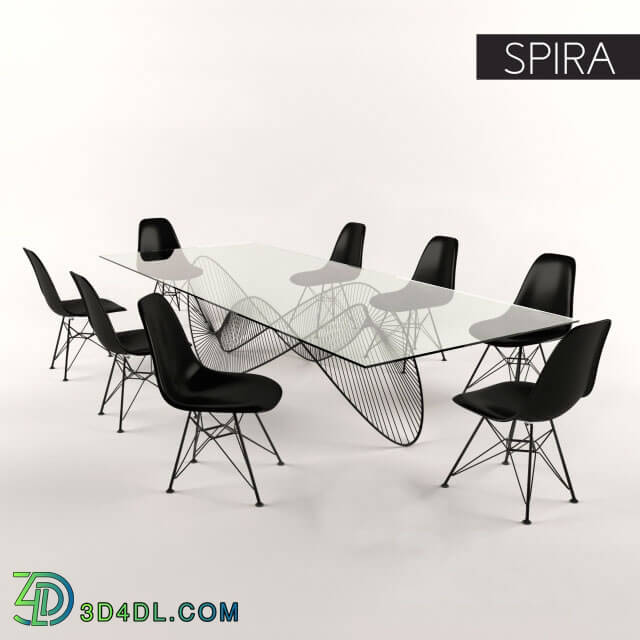 Table _ Chair - Spira Table _ Eames Plastic Chair