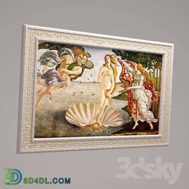 Frame - painting _quot_Birth of Venus_quot_ by Sandro Botticelli