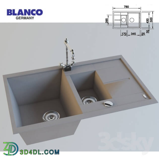 Sink - Sink Blanco Metra 6S compact mixer Blanco Tera_2012