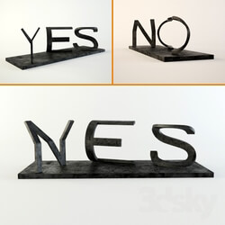 Other decorative objects - YES and NO sculpture 